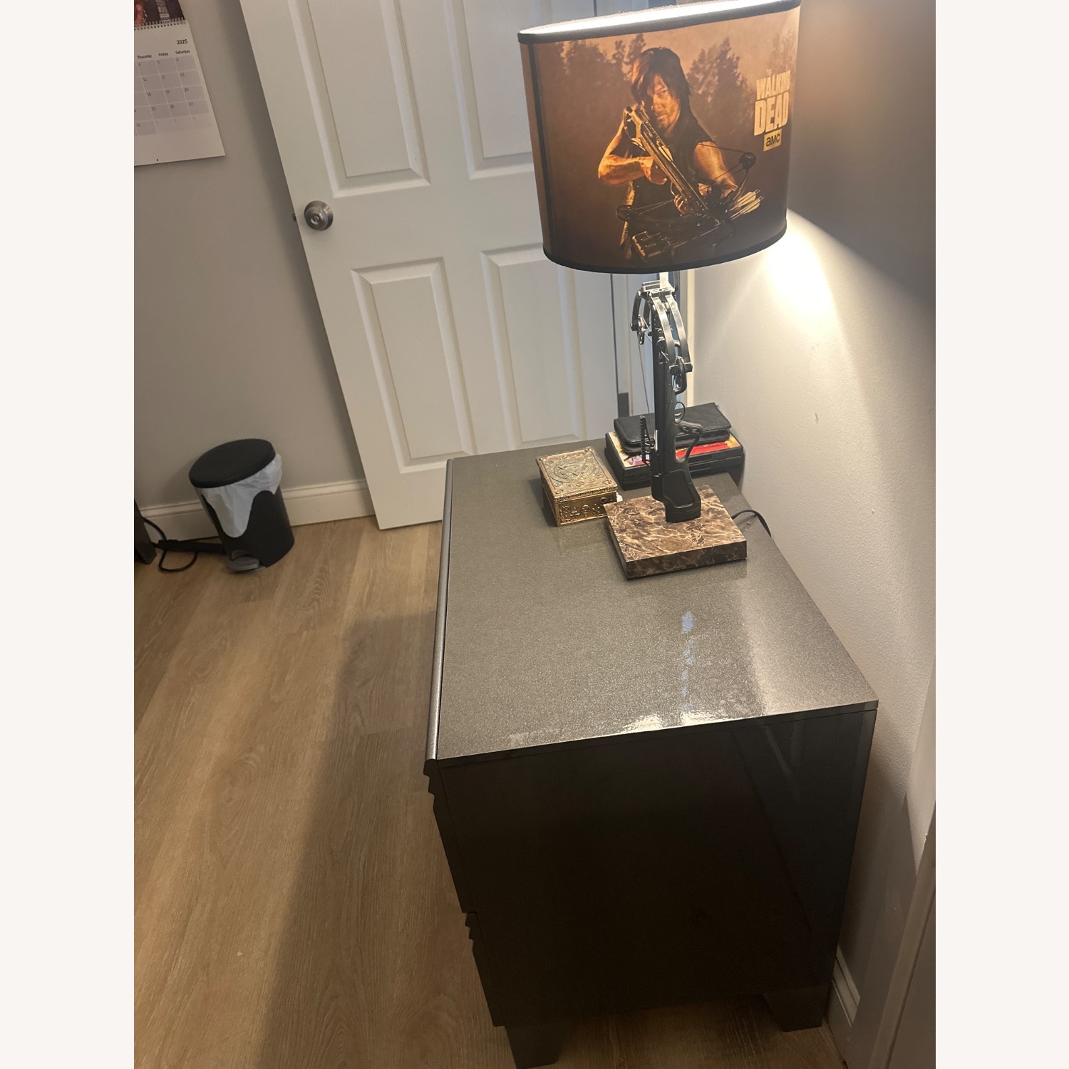 Bob's Discount Furniture Light Gray Nightstand - image-2