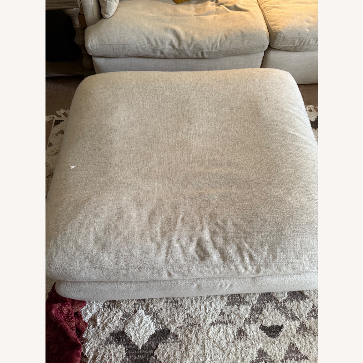 White Down Filled 3+ Piece Sectional with Ottoman - image-2