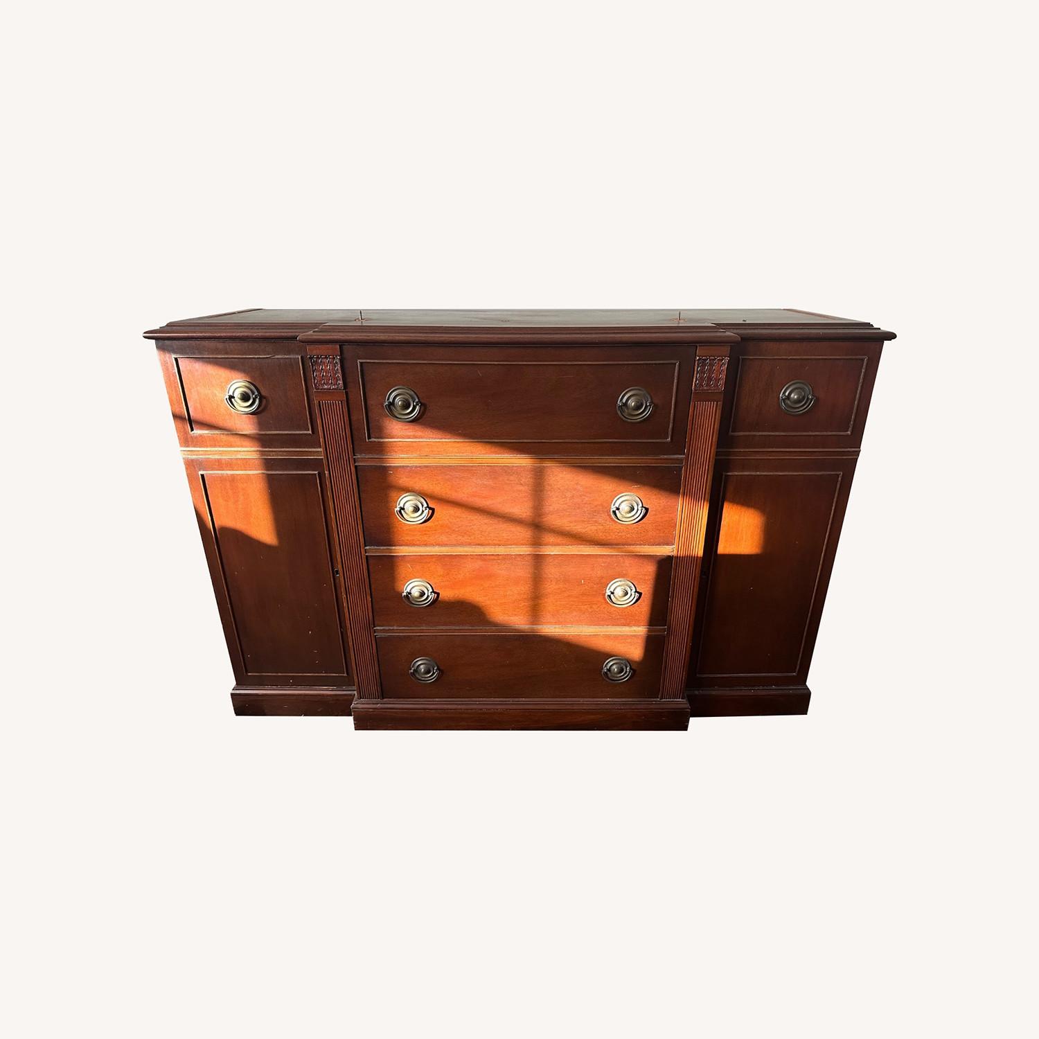 Maddox Colonial Mahogany China Cabinet - Bottom - image-0