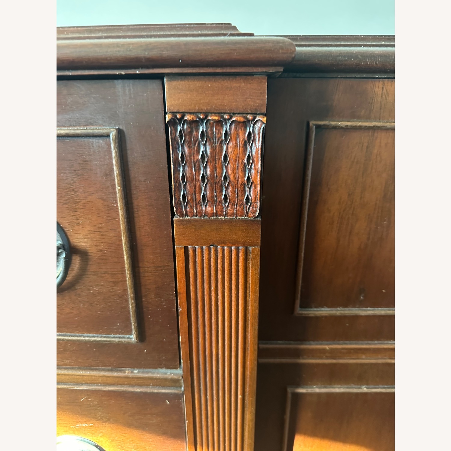 Maddox Colonial Mahogany China Cabinet - Bottom - image-3