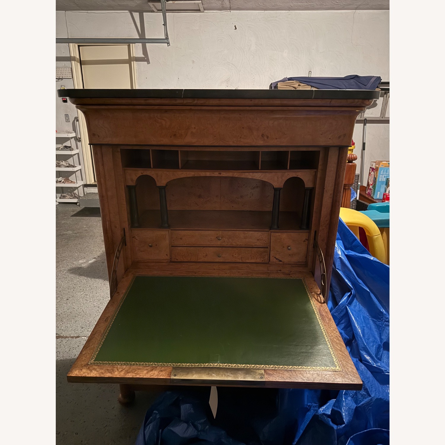 Vintage/Antique Light Brown Wood Armoire - image-4