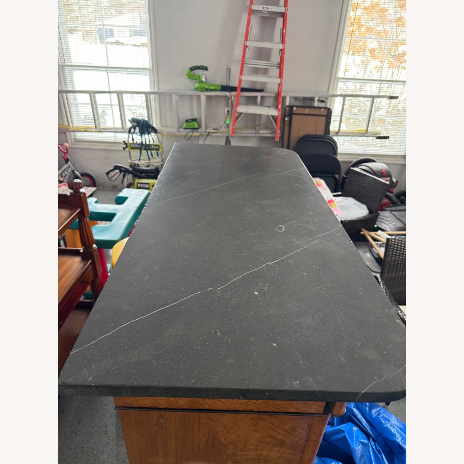 Vintage/Antique Light Brown Wood Armoire - image-2