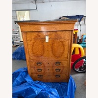 Vintage/Antique Light Brown Wood Armoire