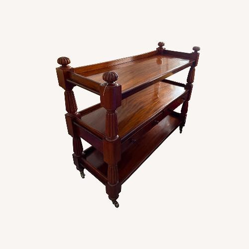 Used Vintage/Antique Dark Brown Wood Bar Cart for sale on AptDeco