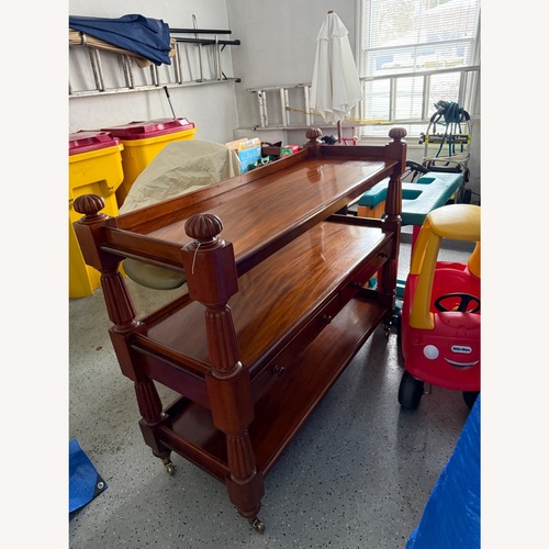Used Vintage/Antique Dark Brown Wood Bar Cart for sale on AptDeco