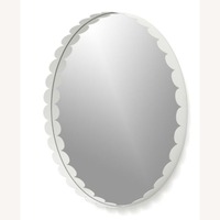 Crate & Barrel Ninna White Round Wall Mirror