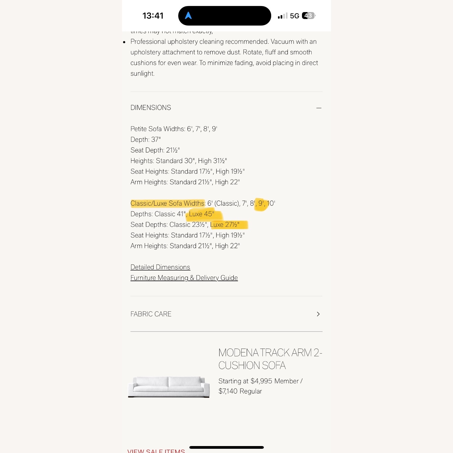 Restoration Hardware Modena Sofa  - image-14