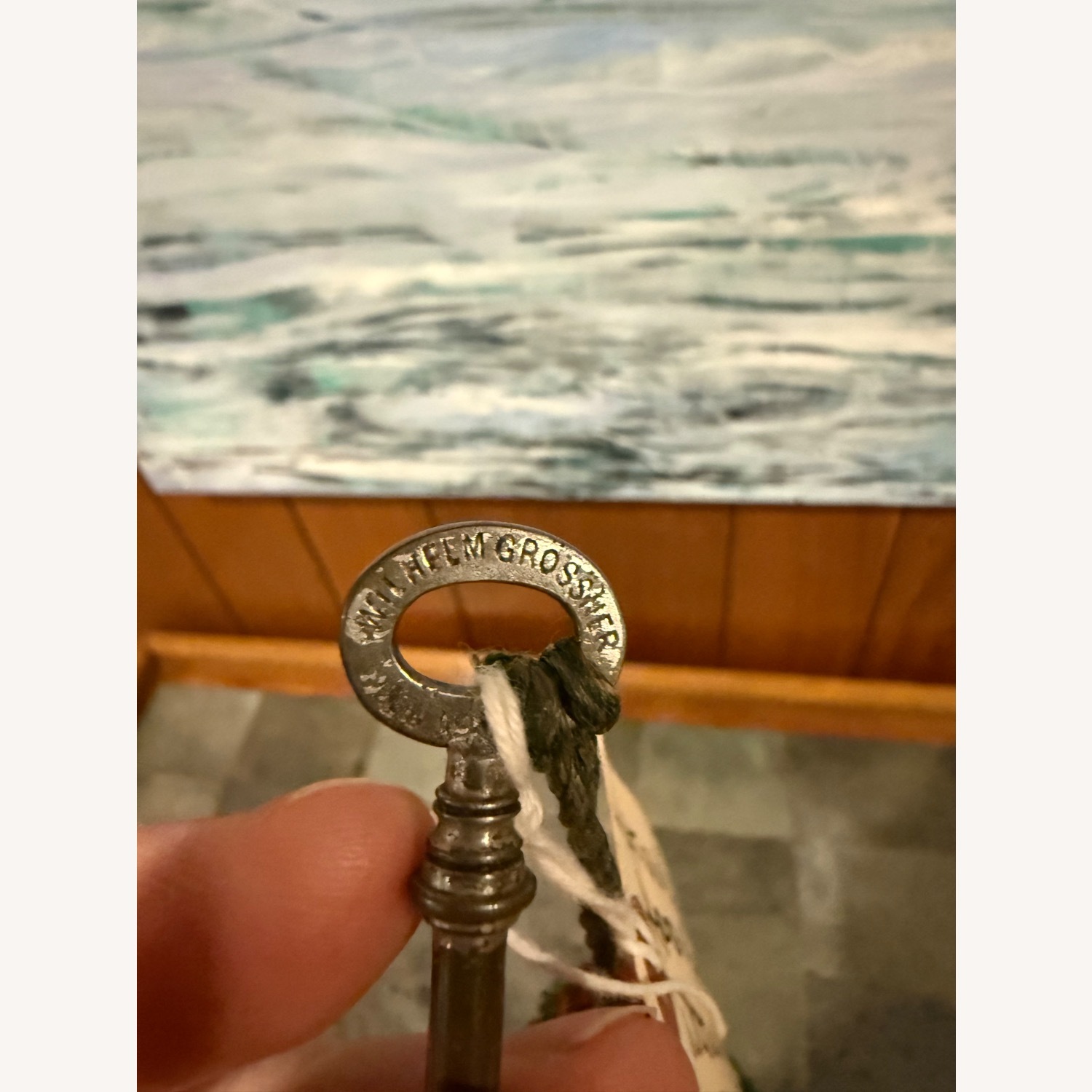  Dark Brown Leather Inlaid Shagreen Top - image-7