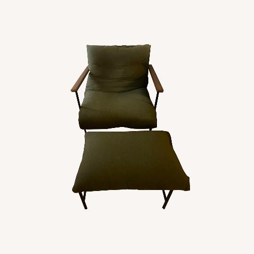 Used Denver Modern Green Chair and a Half for sale on AptDeco