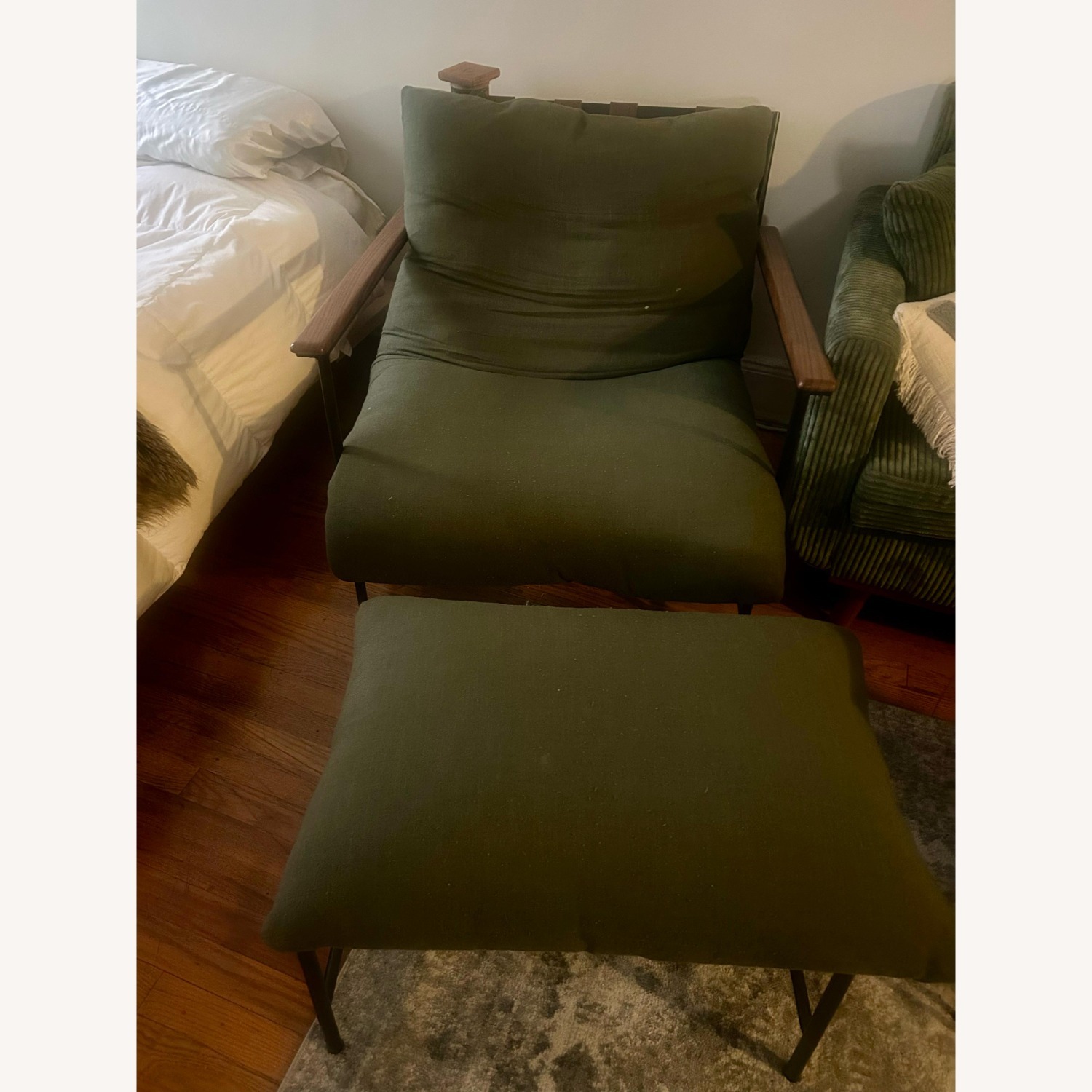 Denver Modern Green Chair and a Half - image-3