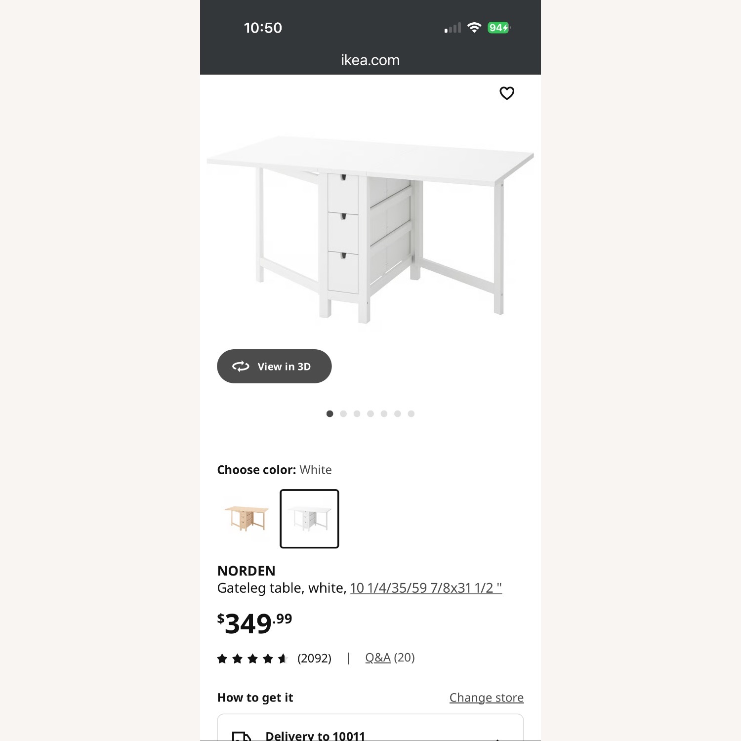 IKEA Norden White Dining Table Plus Chairs - image-7