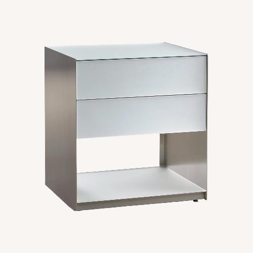 Used Trica 2x Silver Glass Nightstand  for sale on AptDeco