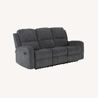 Living Spaces Dark Gray Fabric 3+ Seater Sofa