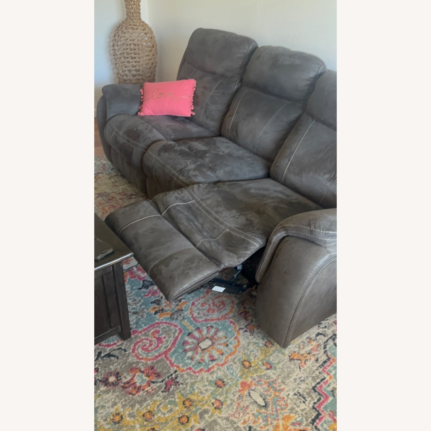 Living Spaces Dark Gray Fabric 3+ Seater Sofa - image-5