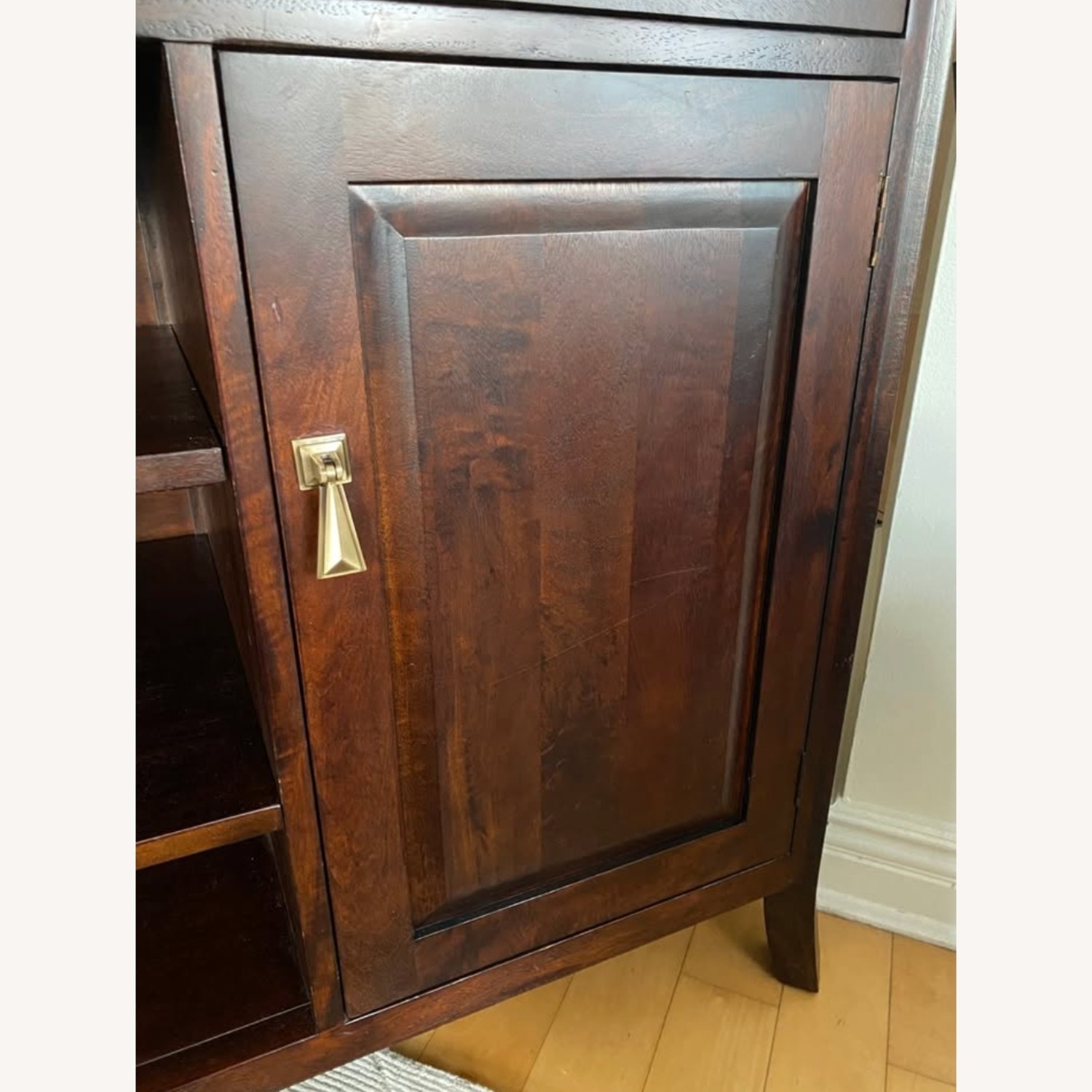 Crate & Barrel Cabria Brown Wood Sideboard Cabinet - image-4