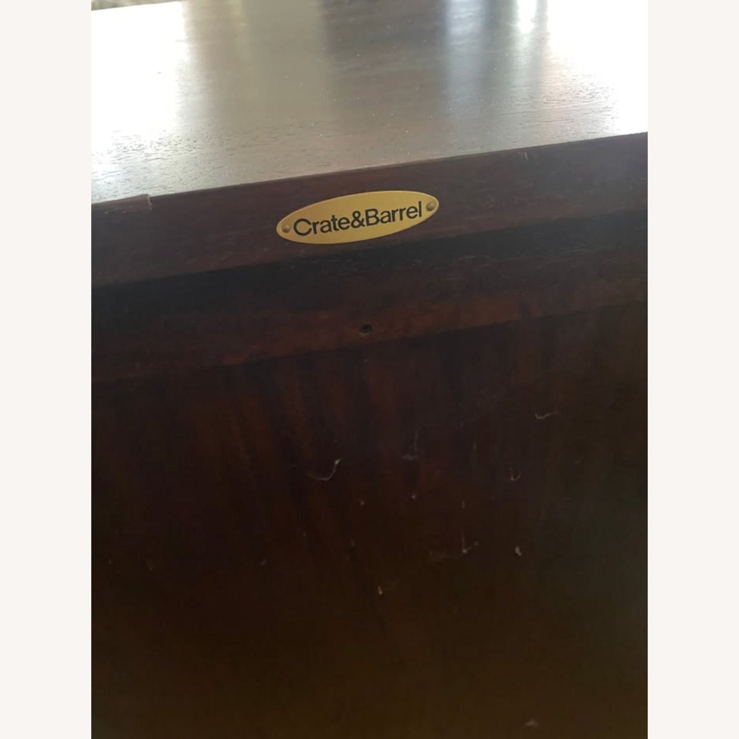 Crate & Barrel Cabria Brown Wood Sideboard Cabinet - image-8