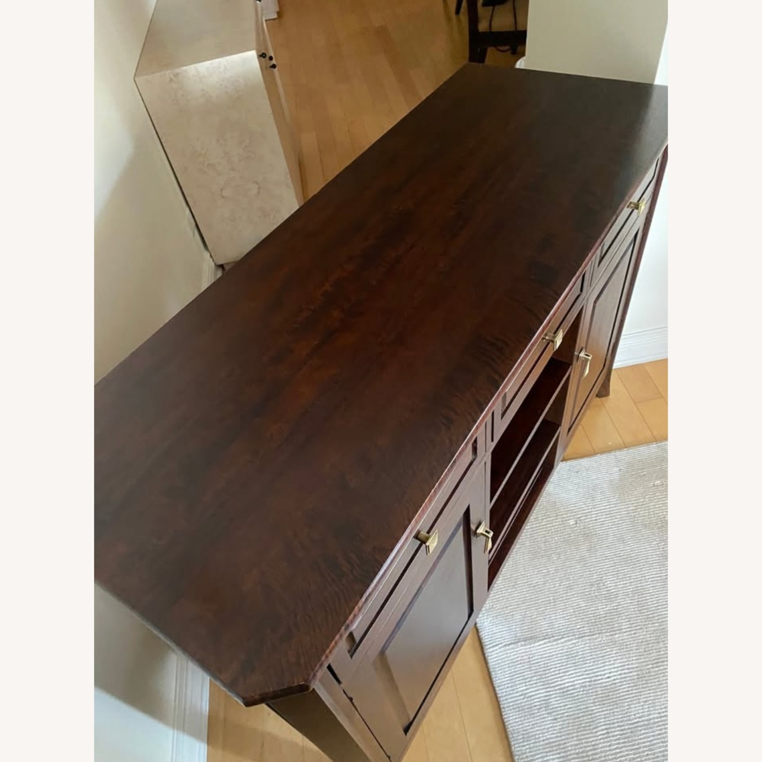 Crate & Barrel Cabria Brown Wood Sideboard Cabinet - image-9