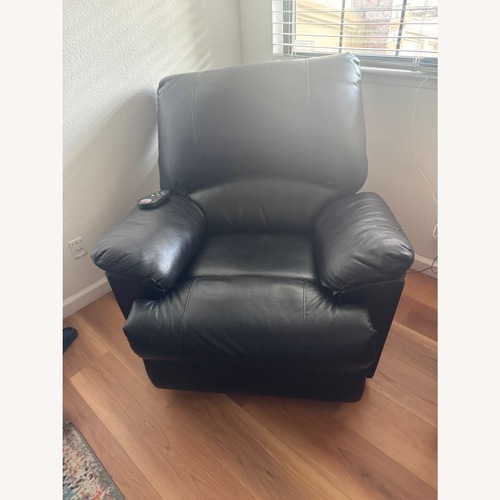Used Wayfair Black Leather Recliner for sale on AptDeco