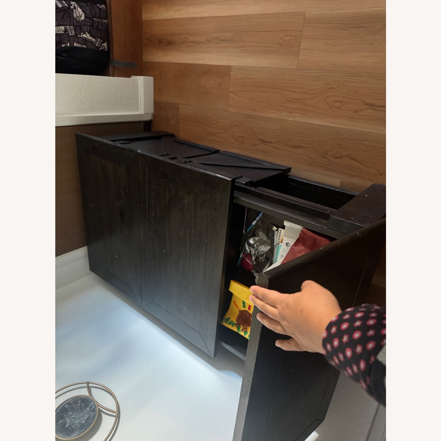 Living Spaces Dark Brown Coffee Table - image-1