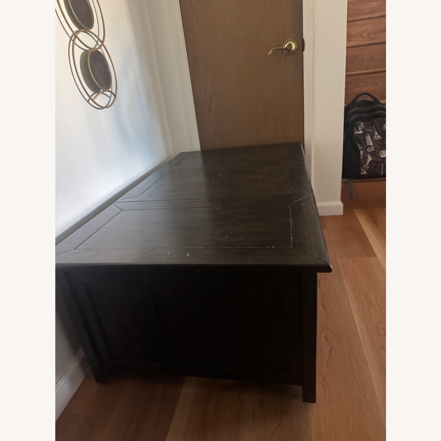 Living Spaces Dark Brown Coffee Table - image-2