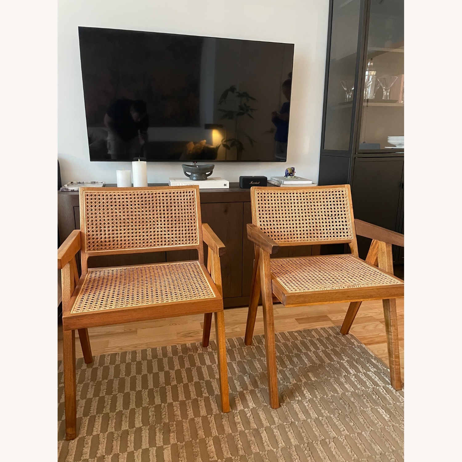 Jeanneret Mid - Century Dining Armchairs x 2  - image-1