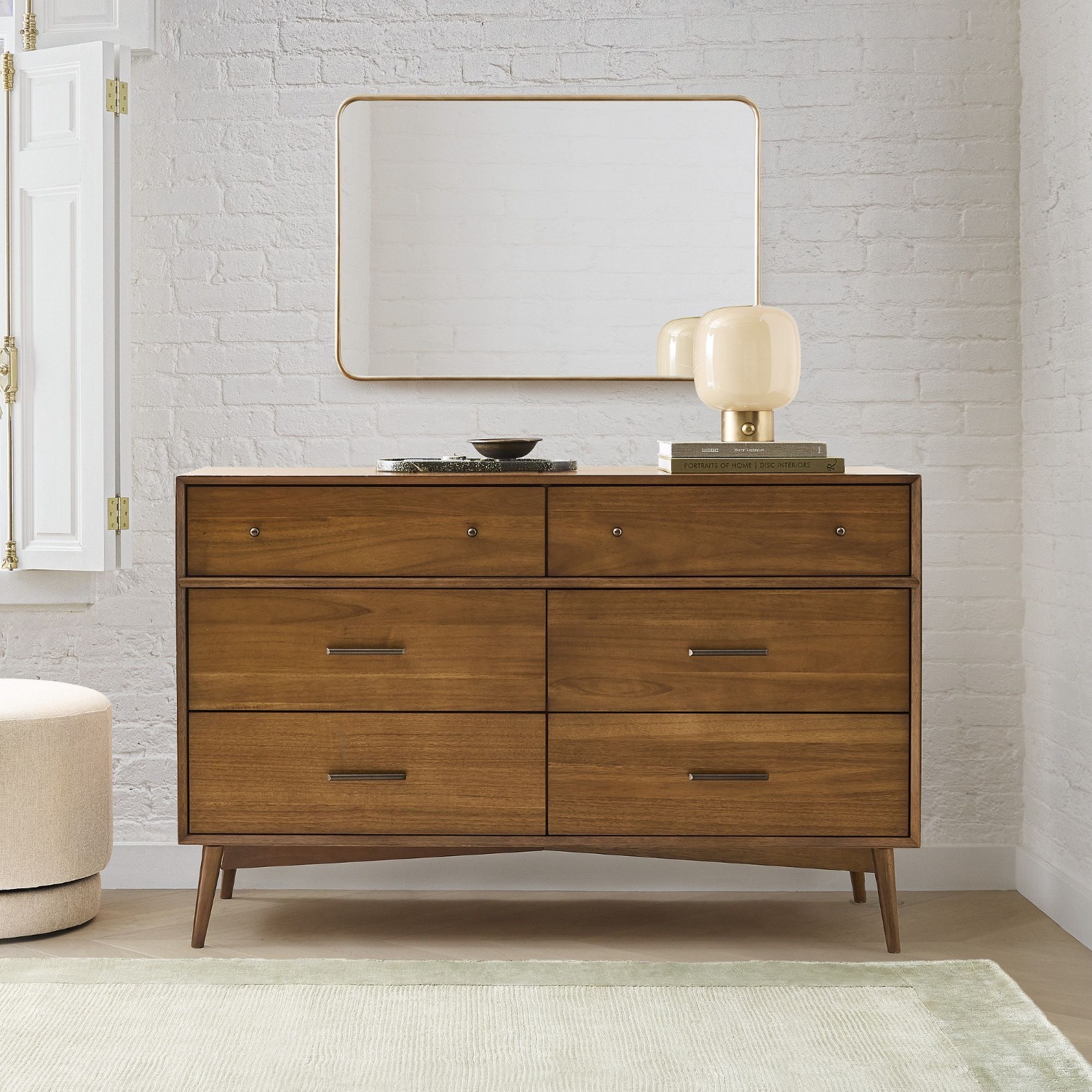 West Elm Acorn Mid-Century 6-Drawer Dresser (56") - image-1