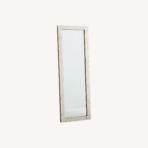 Used West Elm Brass & Bone Rays Floor Mirror for sale on AptDeco