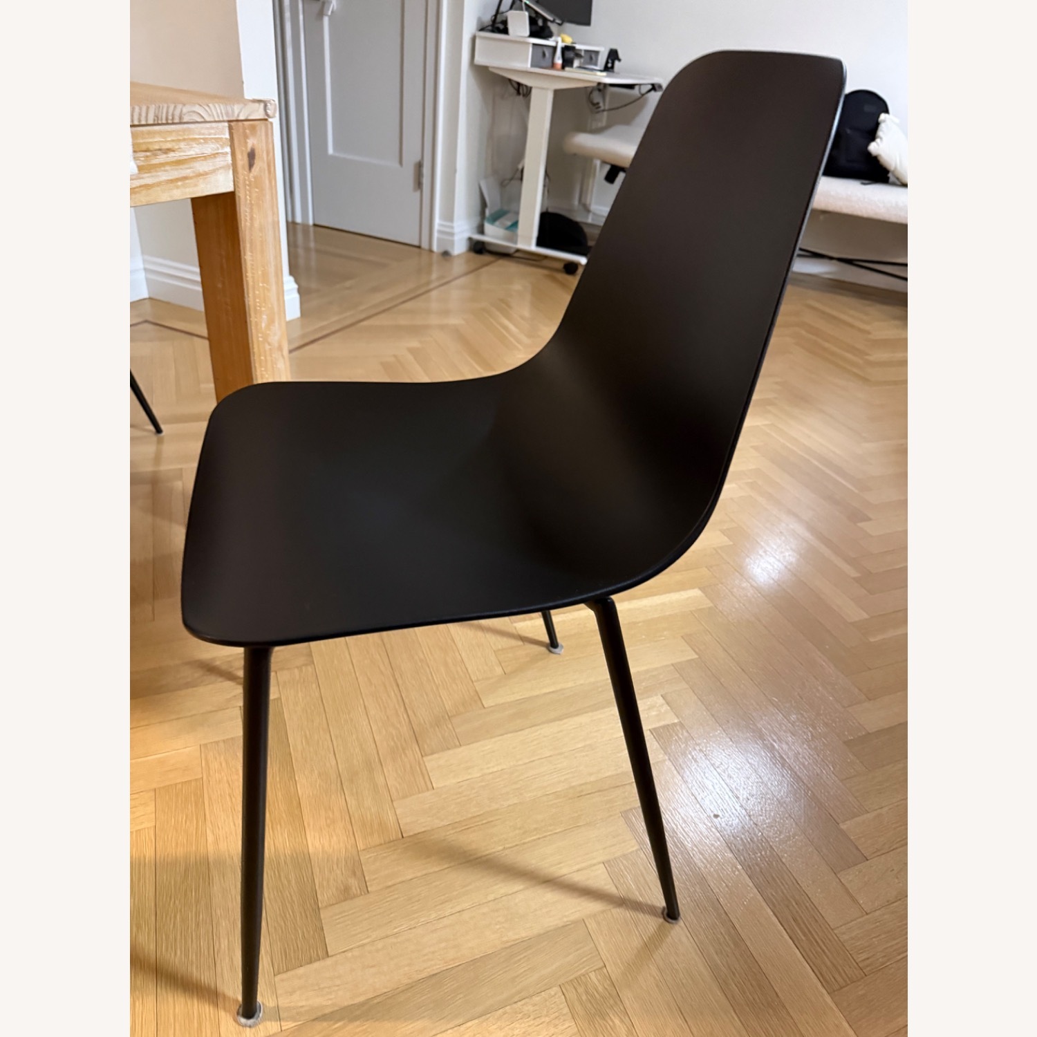 Article Natural Wood Dining Table with Black Chairs - image-3