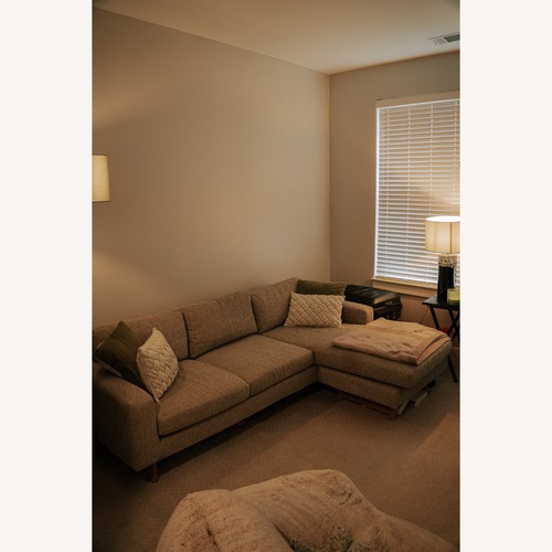 Used West Elm Eddy Light Gray 2 Piece Sectional for sale on AptDeco