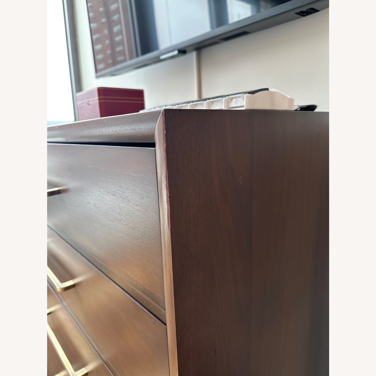 Dark Brown Wood Dresser - image-3