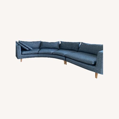 Used Curved Blue 2+ Piece Sectional for sale on AptDeco