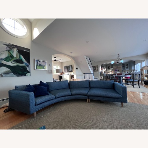 Used Curved Blue 2+ Piece Sectional for sale on AptDeco