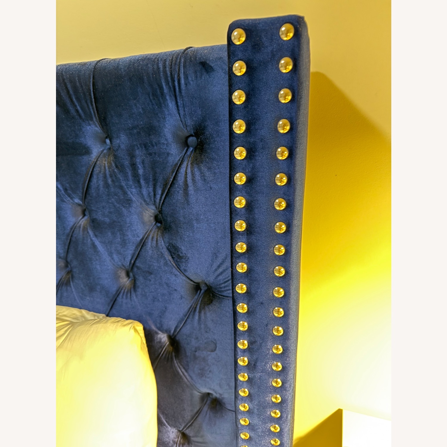 Wayfair Blue Velvet Queen Bed - image-3