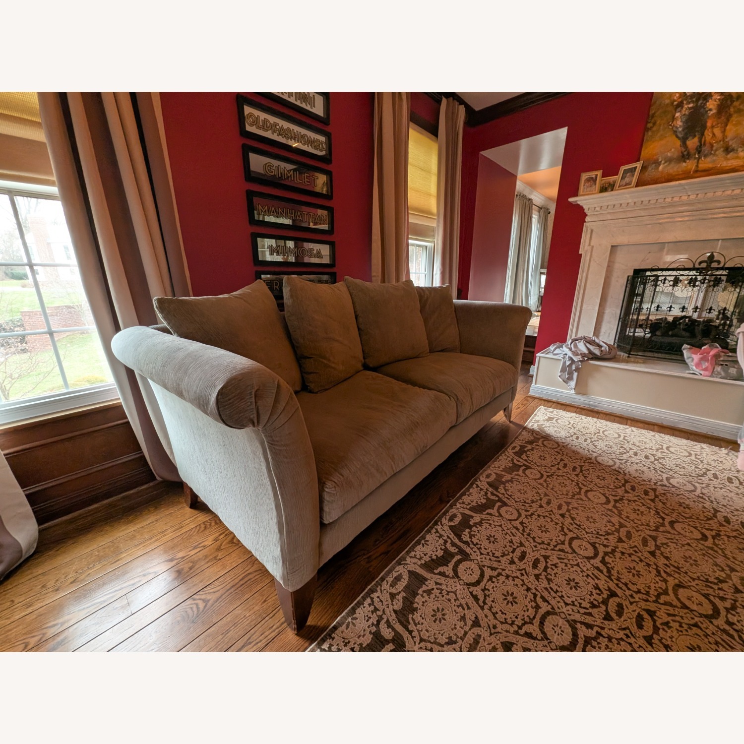 Havertys Traditional Brown Sofa - image-2