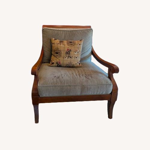 Used Havertys Light Gray Fabric Accent Chair for sale on AptDeco