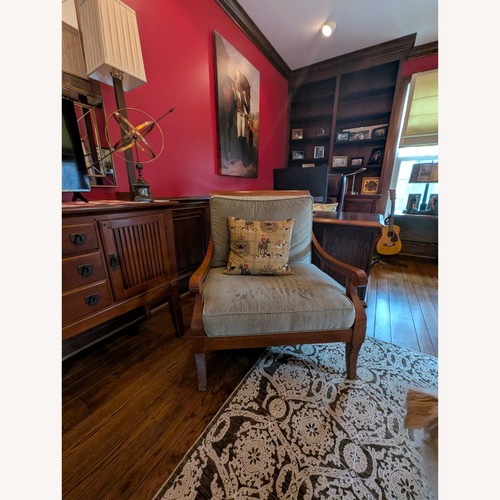 Used Havertys Light Gray Fabric Accent Chair for sale on AptDeco