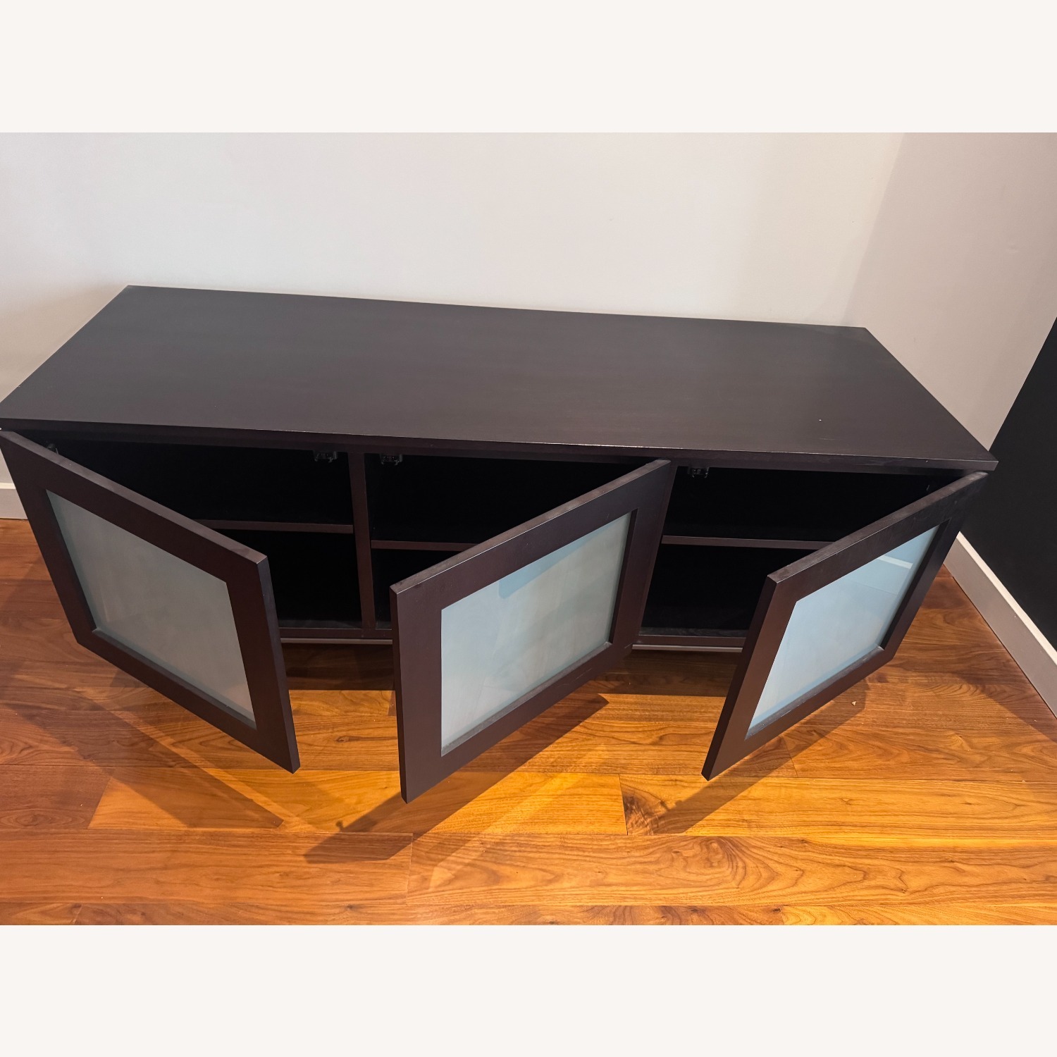 Desiron Darin Dark Walnut 3 Door Console Sideboard - image-3