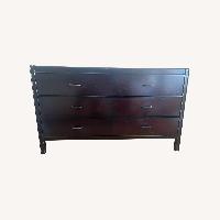 Crate & Barrel Dark Brown Wood Dresser