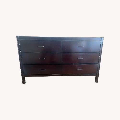 Used Crate & Barrel Dark Brown Wood Dresser for sale on AptDeco