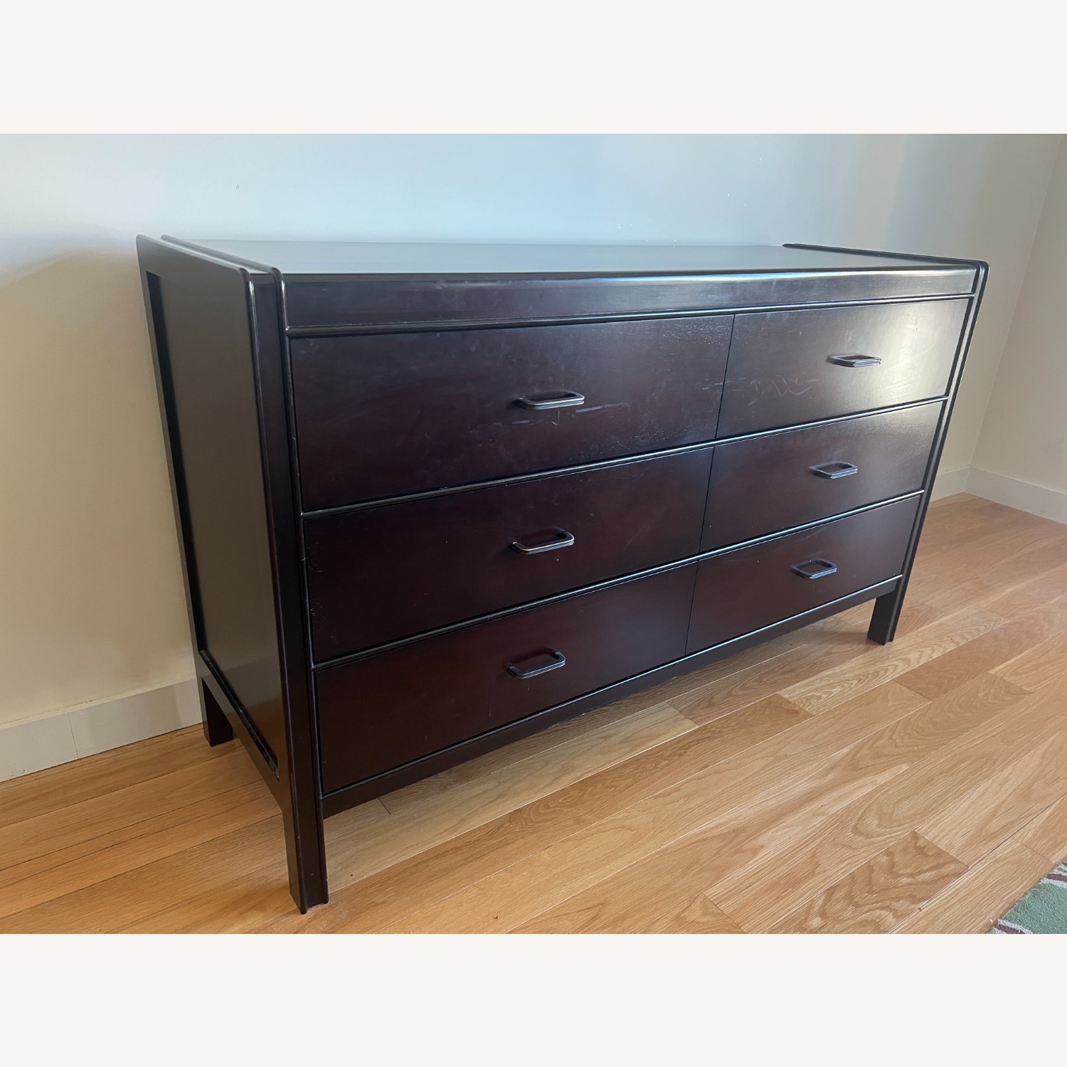 Crate & Barrel Dark Brown Wood Dresser - image-2