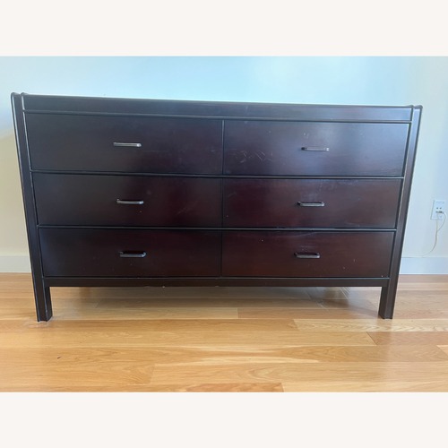 Used Crate & Barrel Dark Brown Wood Dresser for sale on AptDeco