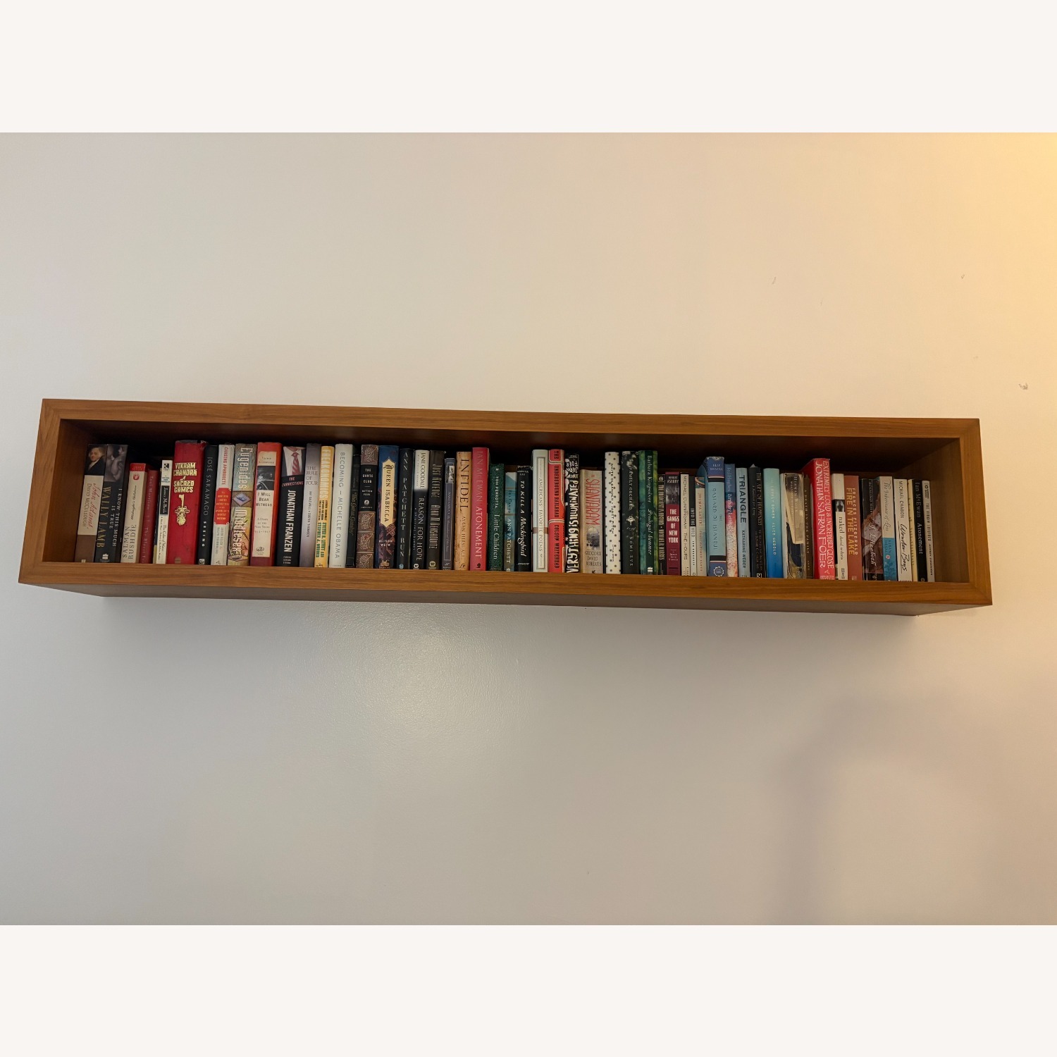 Custom Made Solid Walnut Hanging Bookcase - image-1