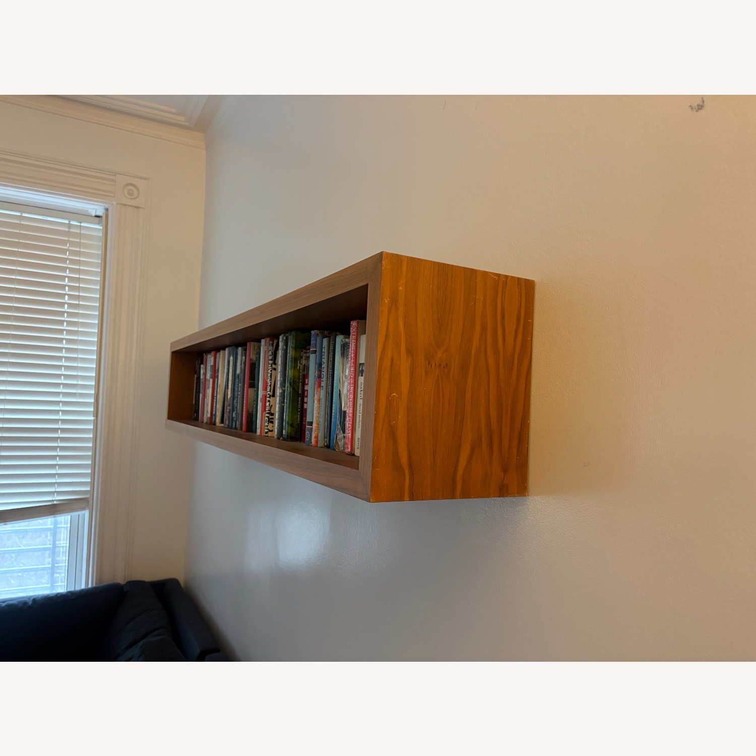 Custom Made Solid Walnut Hanging Bookcase - image-2