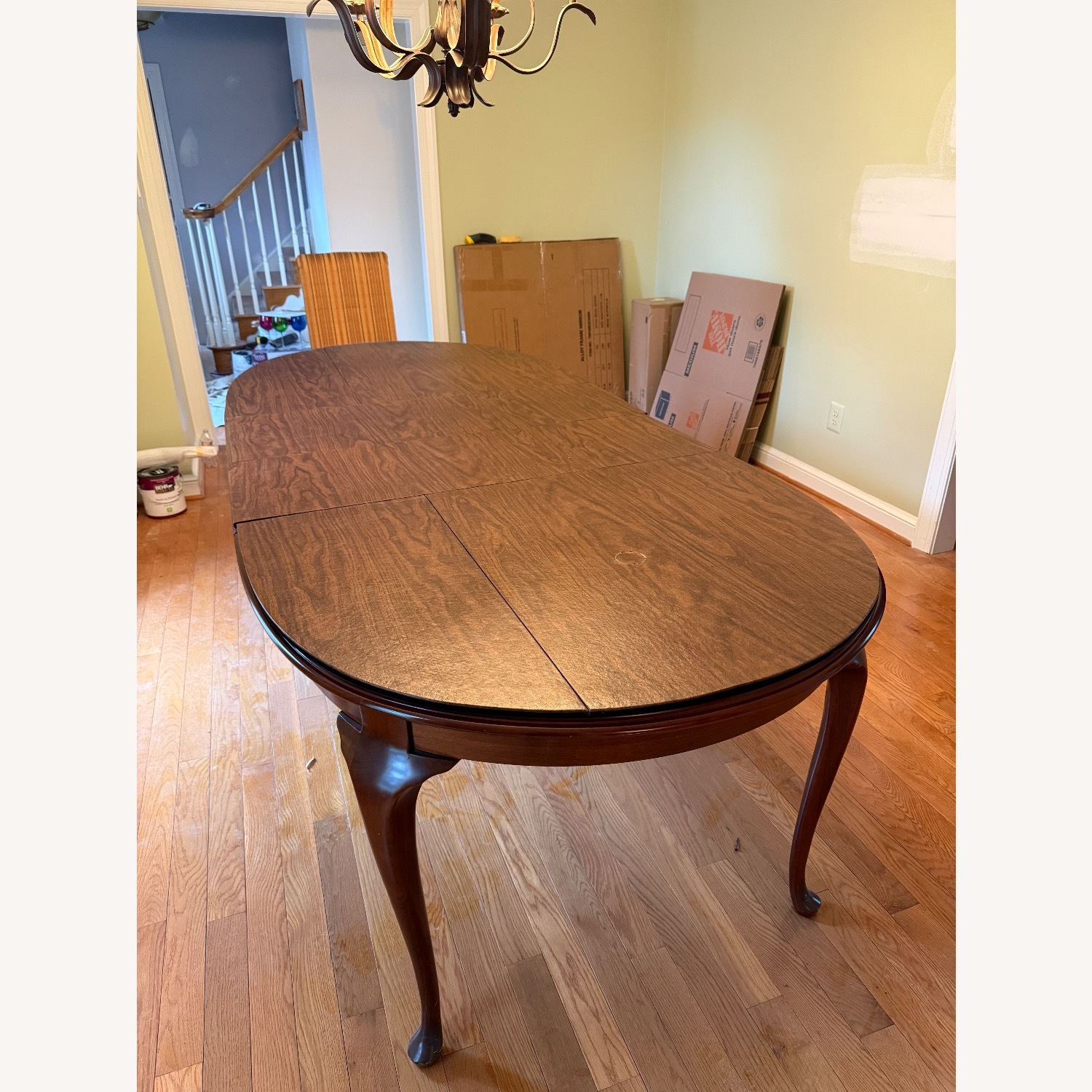 Henkel Harris Queen Anne Wood Dining Table - image-1