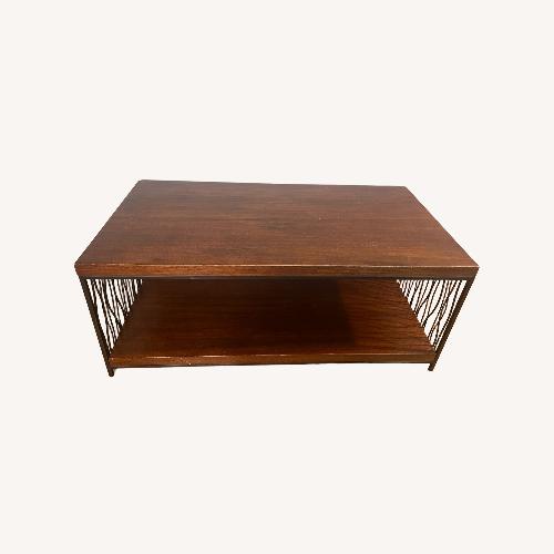 Used Wood & Metal Coffee Table for sale on AptDeco