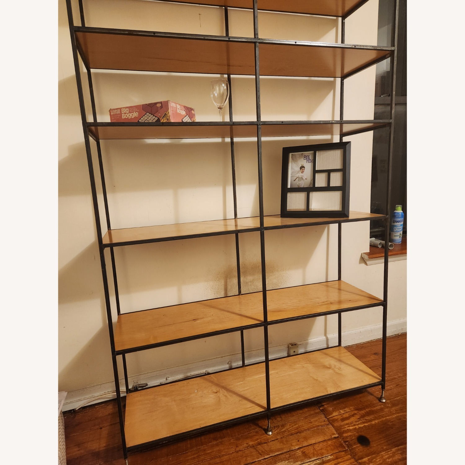  Industrial Maple/Raw Steel Shelving Unit - image-2
