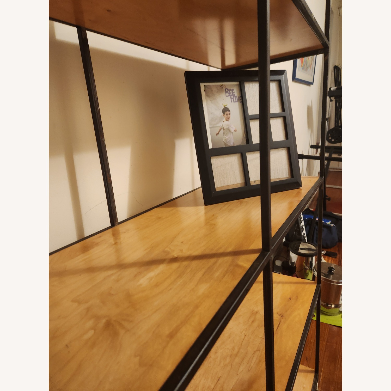  Industrial Maple/Raw Steel Shelving Unit - image-4