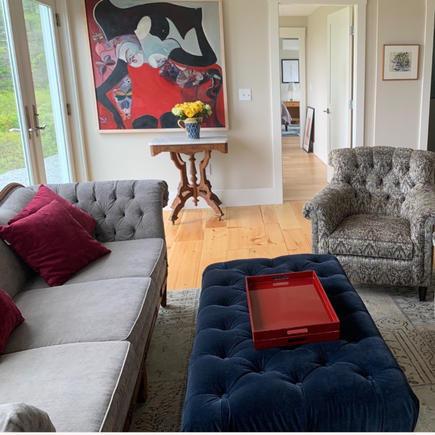 Vintage/Antique Light Gray 3+ Seater Sofa - image-2