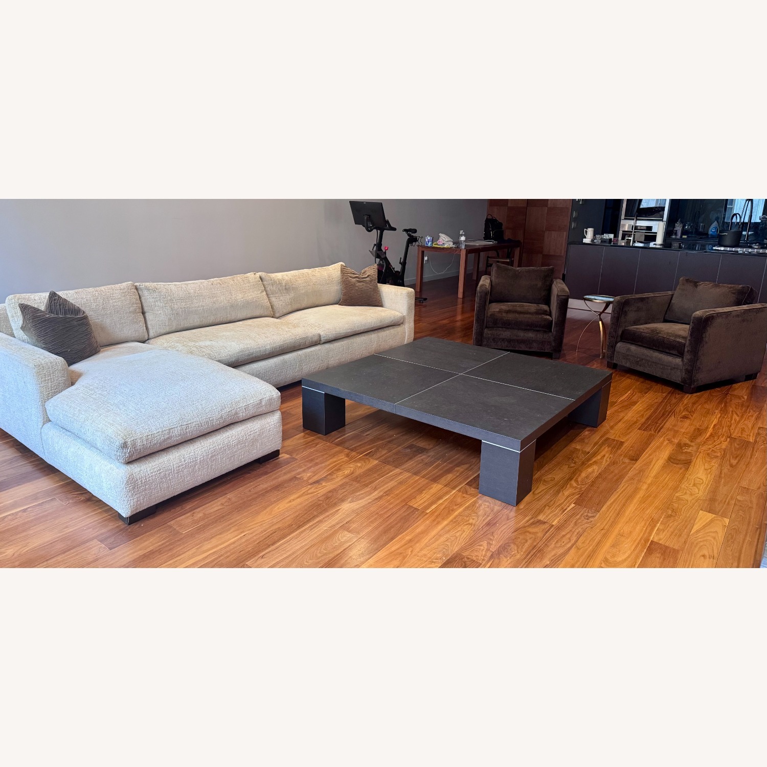 Ligne Roset Contours Ebony Oak Coffee Table - image-3