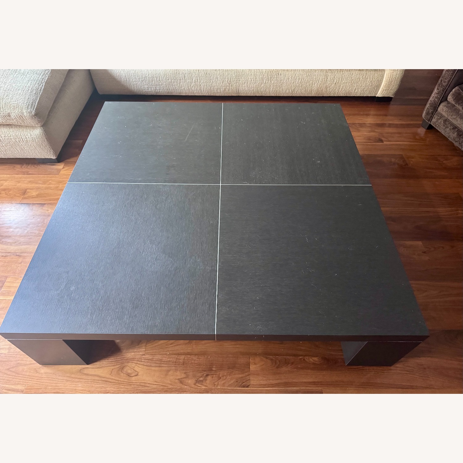 Ligne Roset Contours Ebony Oak Coffee Table - image-1